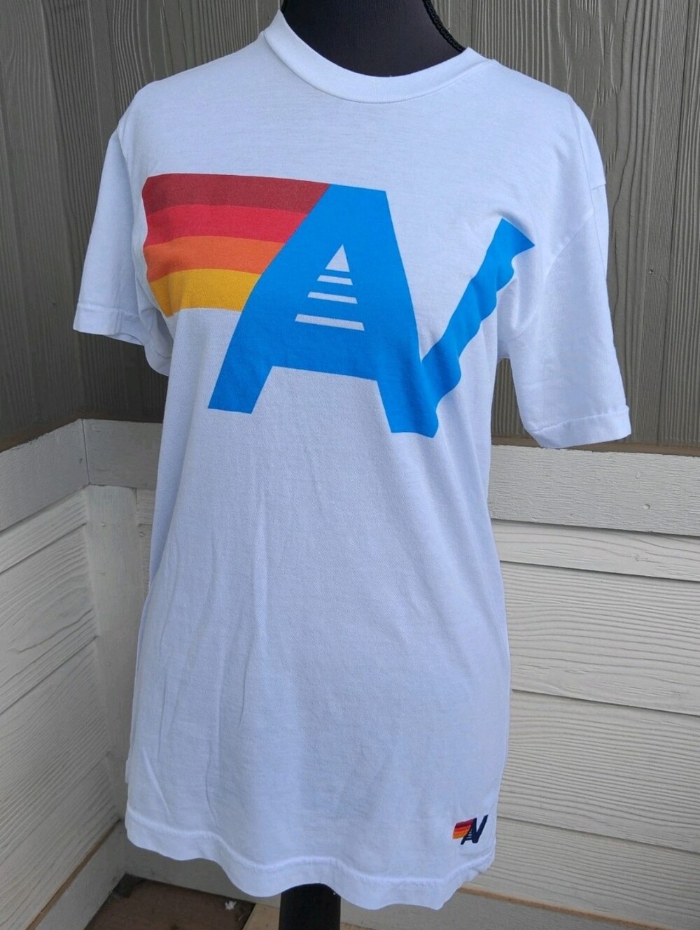 Aviator Nation Size S Boyfriend T- Shirt AV Logo